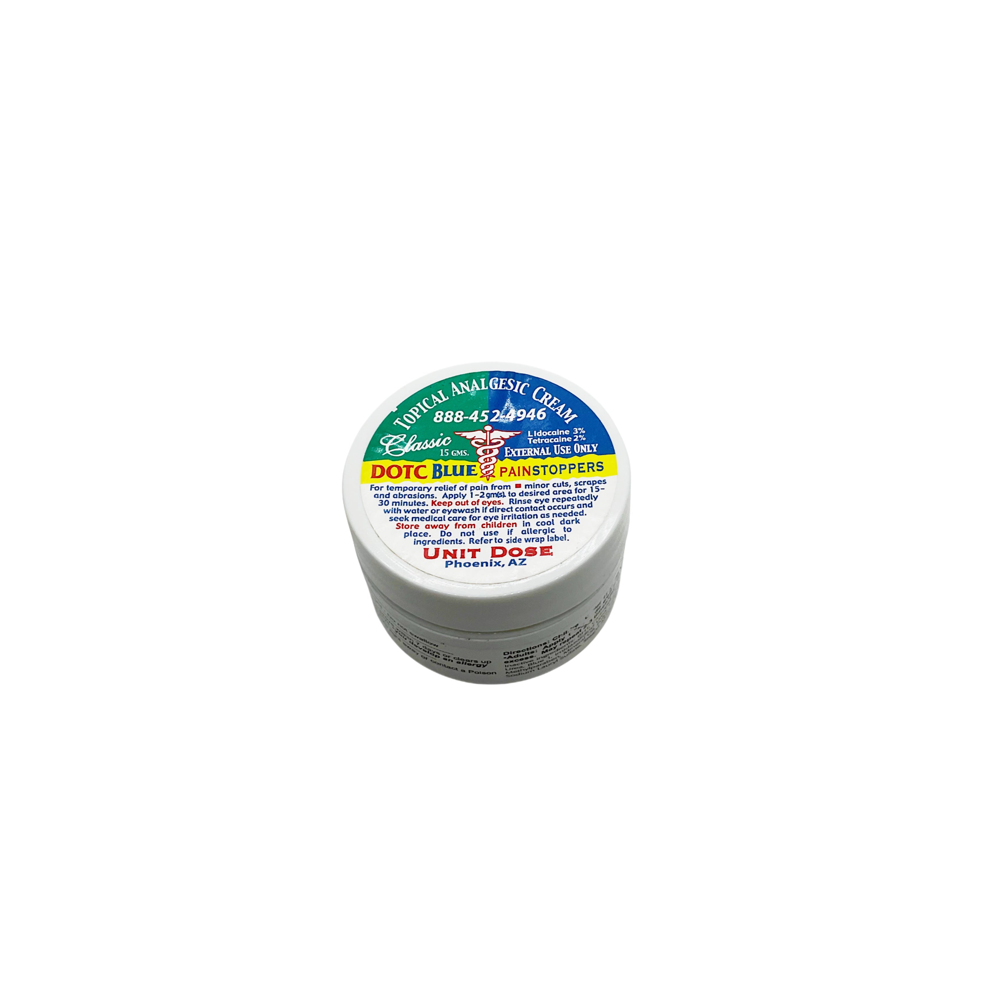 156-56500 ANESTECIA DOC BLUE CREMA DE 15GR LIDOCAINE 3% TETRACAINE 2%